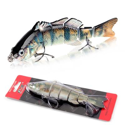 FTK 1 pièce 15CM-40G 6Sections multi-sections petit appât de poisson appât de natation appât Barracuda