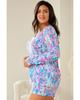 Azura Exchange Floral Print Long Sleeve and Shorts Lounge Outfit