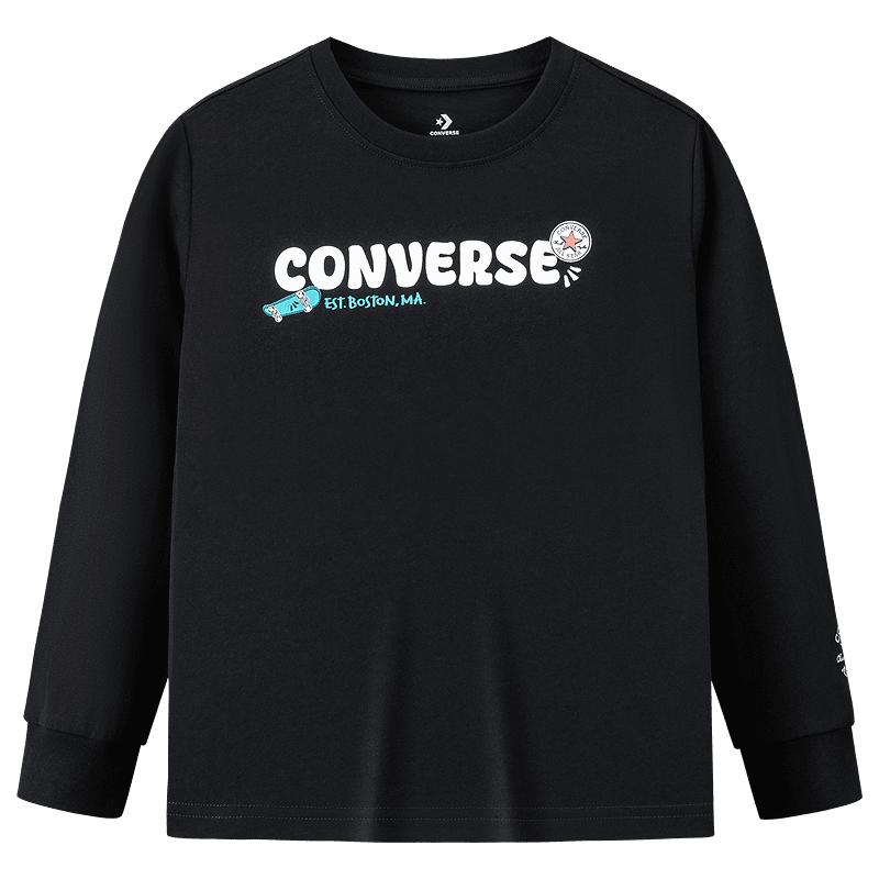 Converse Kids  Pure Cotton Double-Sided Print Long Sleeve T-shirt M