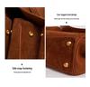 Genuine Leather Crossbody Tote Bag - Large Capacity, Light Luxury Suede Underarm for Women
