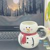 350ML Snowman Mug Creative Large Capacity Ceramic Cup Coffee Cups Lovely Men and Women Birthday Gift Dormitory Fund