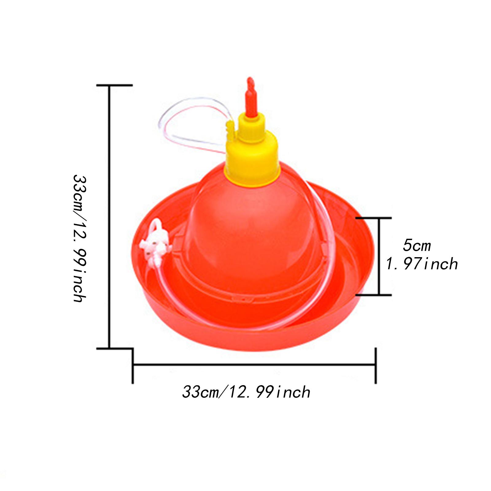 Automatic Poultry Drinker Waterer Farm Chicken Water Drinking Bowl for Birds Chicken Automatic Farm Poultry Drinker Bowl Chick красный
