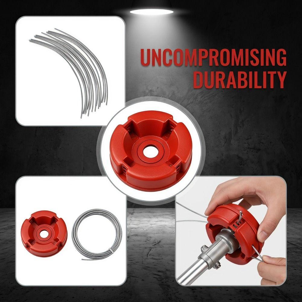 Nylon Steel Line Aluminum Zinc Zinc Alloy Head Wire Rope Through Hole Trimmer Replacement Head  Yard Care