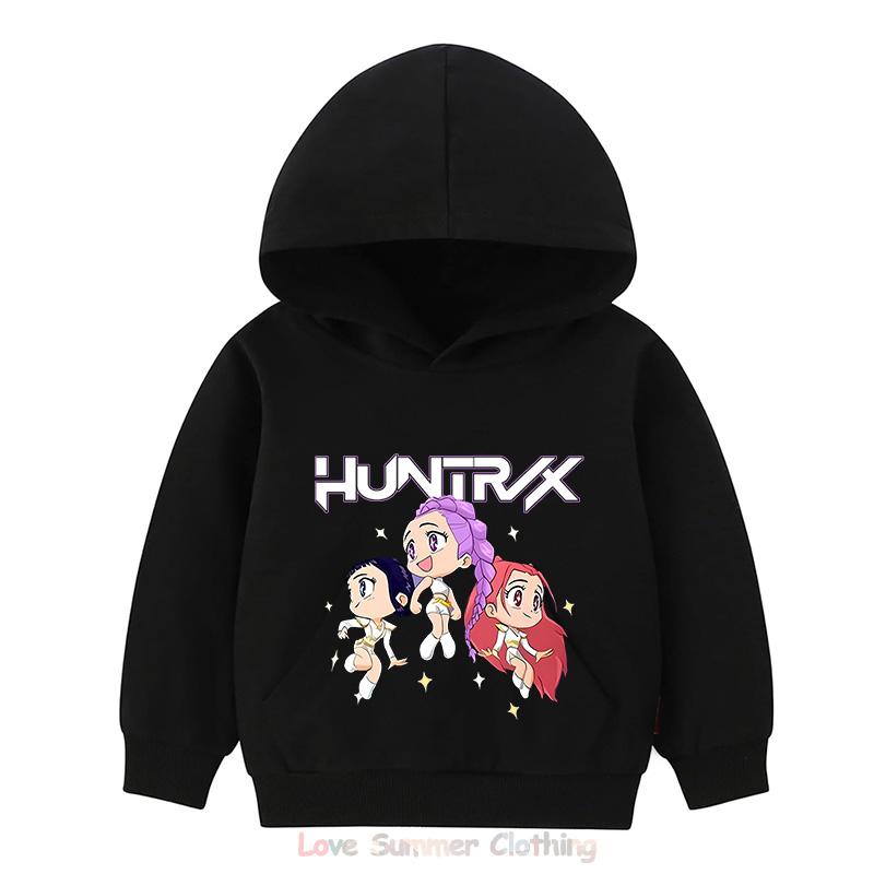 Dívčí Dětská Mikina Kpop Lovci démonů HD Tisk 100% Polyester Pulovr Ležérní Dívčí Mikina Podzim Mnoho Barev