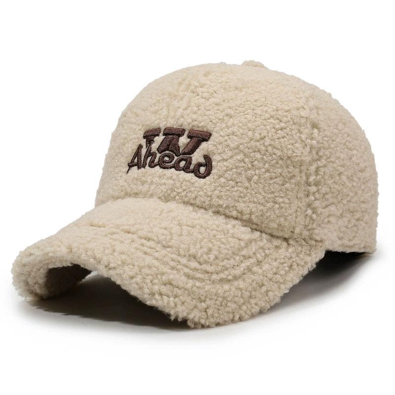 

Autumn and Winter Korean Version Thickened for Keep Warmth Baseball Cap Women Men Versatile Comfortable Ear Protection Duck Tongue Hat бежевий