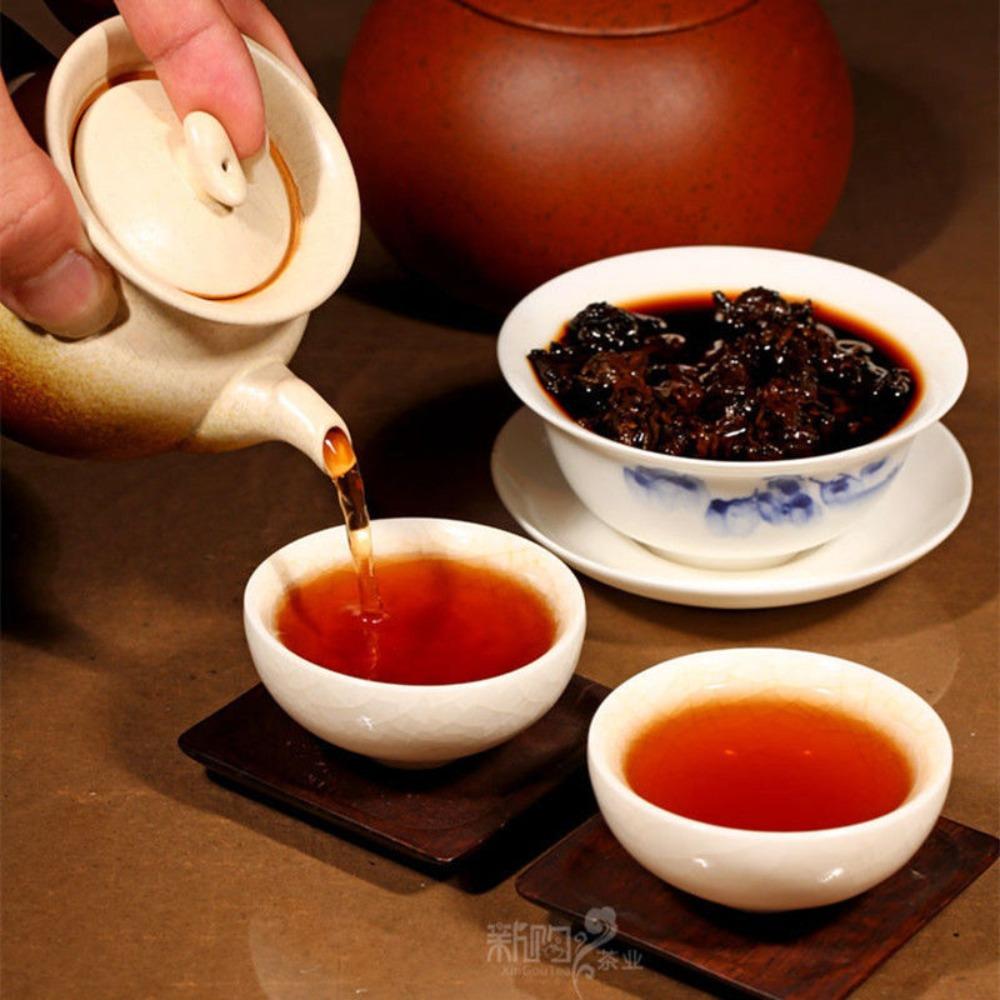 357g TAETEA Nian Ripe Pu-erh Tea Menghai Dayi Authentic Green Food Premium