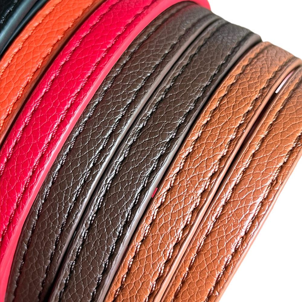 2025 1Pair PU Leather Shoulder Bag Straps Women Handbag Straps Girl's Bag Strap With Snap DIY Replacement Handle For Handbags