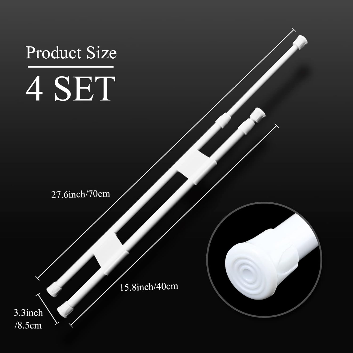

Tallew 4 Sets Double Rv Refrigerator Bar Adjustable Spring Tension Fridge Rod Rv Refrigerator Accessories, Fridge Bars for Holding Food Drinks in