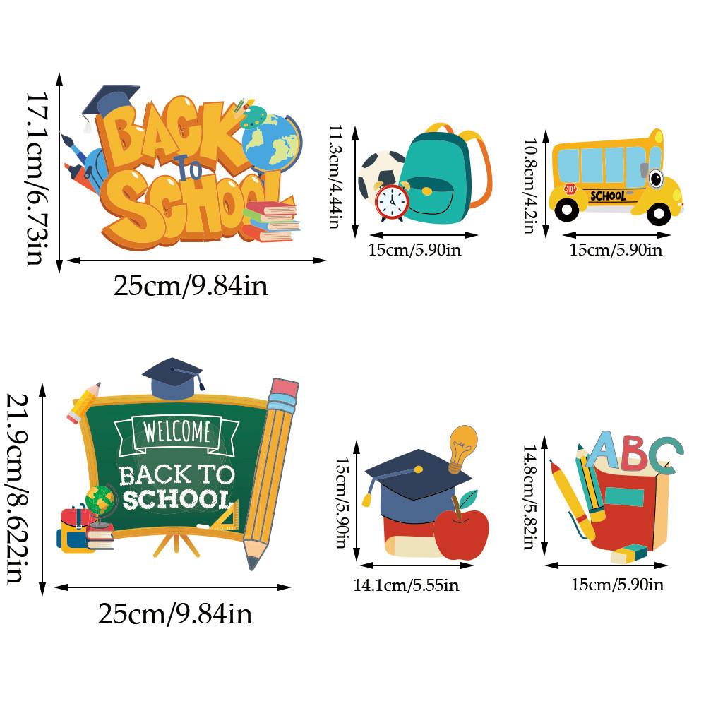To School Back Season Theme Blackboard Newspaper Bag Pattern Paper Vase Plugin
