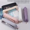 Transparent Makeup Brush Storage Bag, Portable Hand-Held, Easy Design, Large Capacity for Eyebrow Pencils And Eyeshadow Brushes