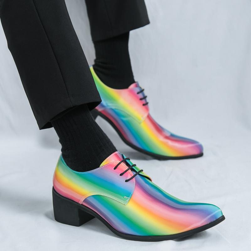 Fashion Summer Fashion Men Formal Shoes with Pointed Toe LACES Comfortable Brand Leather Shoes Banquet Shoes in Sizes 38-46 Men Shoes