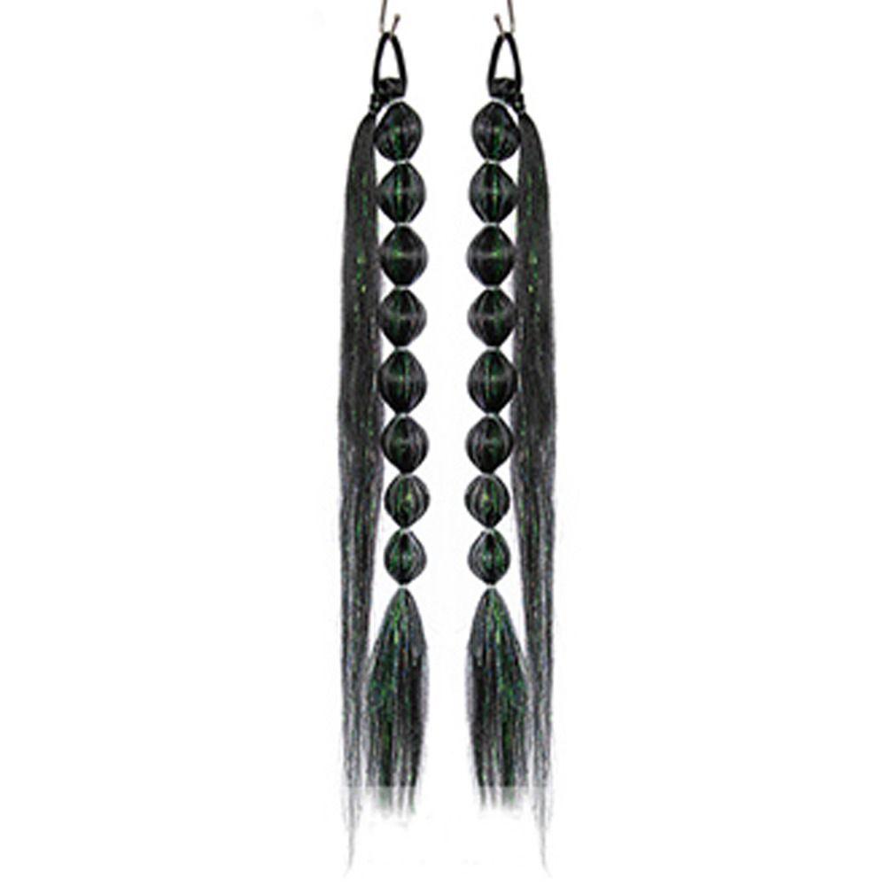 

2 шт. Фонарик Коса Пузырь Коса Джамбо Разноцветные Пузырьковые Плетеные Хвосты Плетеный Жгут Насыпной Ежедневный чёрный