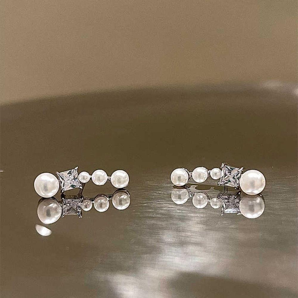 

Rhinestone Trendy Pearl Women Vintage Earrings Korean Style Earrings Girl Stud Earrings Ear Studs