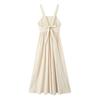 Fashion Style 2024 Summer New Women's Clothing Temperament Square Collar Sling Drape Dress Long Dress 7949653