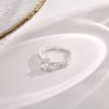Trendy CZ Stone Adjustable Metal Rings For Women Girls, Gold Color Wedding Brand Engagement Promise Ring Anniversary Party Gift