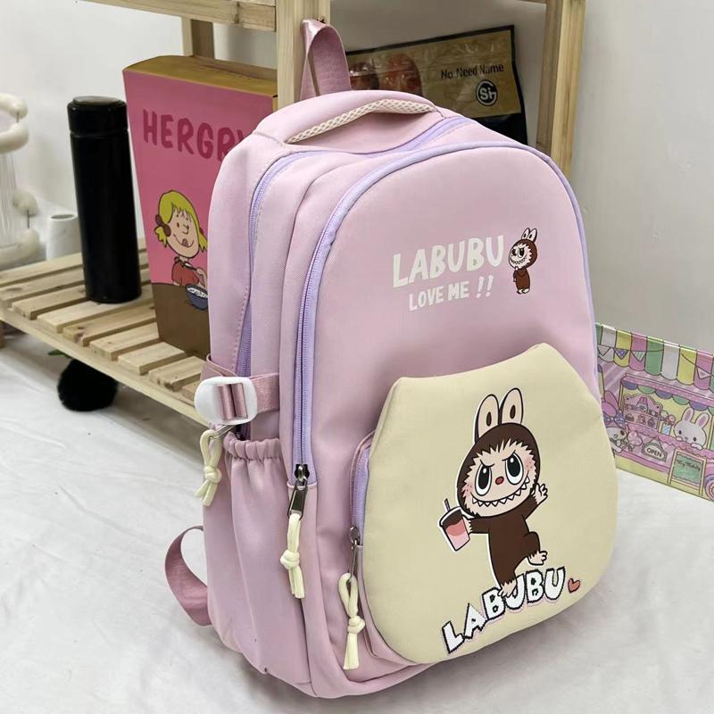 LABUBU School Bag Decoration Large-capacity Lightweight Student Backpack Elementary and Middle School Student Bag