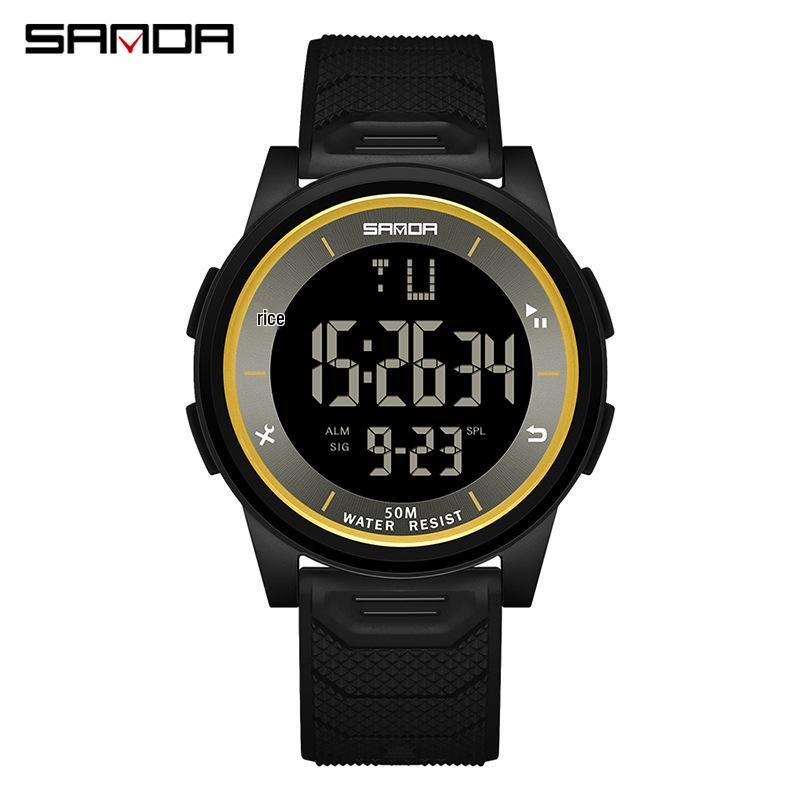 Sanda Waterproof Multifunction Electronic Watch for Teens - Trendy Unisex Design with Alarm