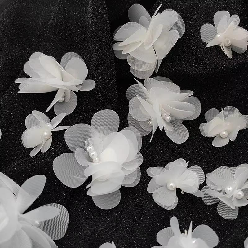10Pcs Flower Embroidered Patch Lace Applique Diy Lace Fabric Trim For Wedding Birthday Party Event Diy Gift Decoration Craft