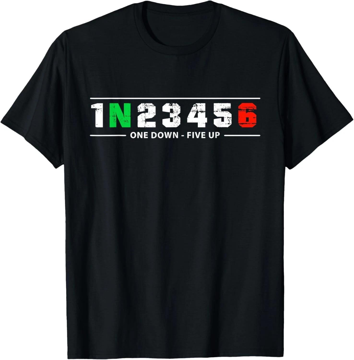 

1N23456 Motorcycle Shift Biker Motorcyclist Gift Unisex T-Shirt XL