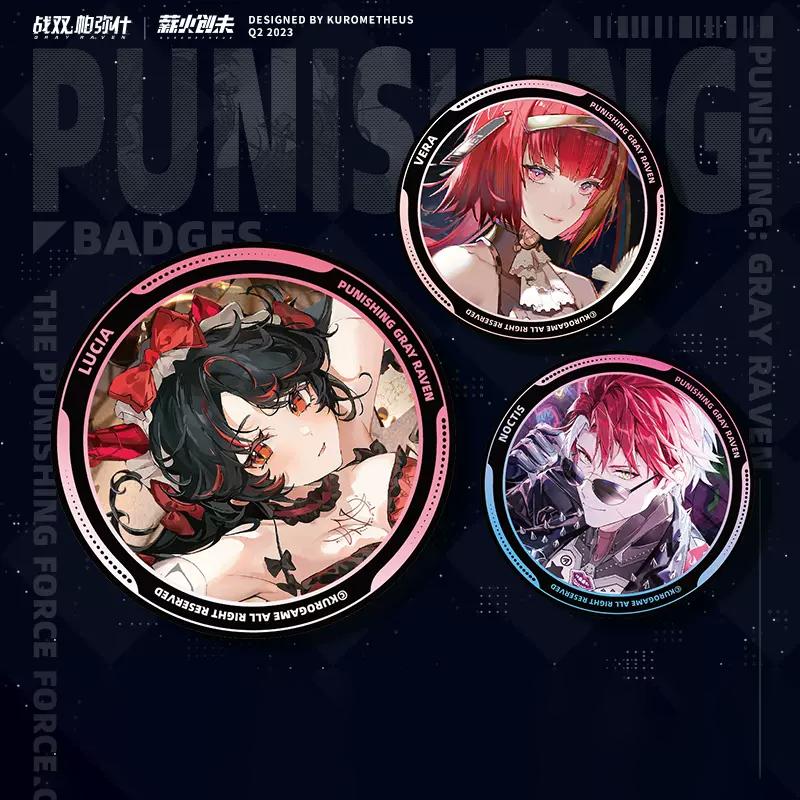 Sunsyea PUNISHING: GRAY RAVEN Official Merch Metal Badge Ayla Bambinata Bianca Changyu Hanying Kamui Karenina Lee Lucia Luna