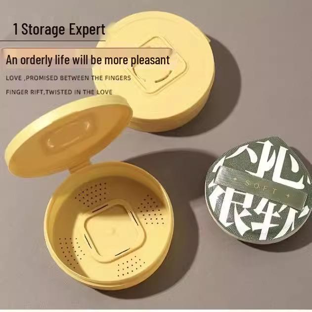 Dual-Use Marshmallow Air Cushion Makeup Sponge with Storage Box