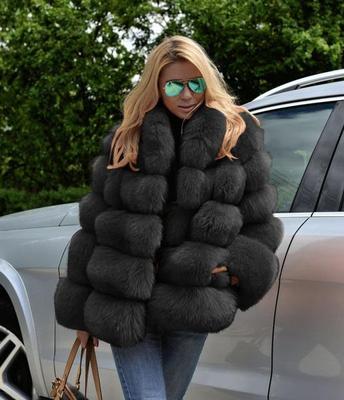 Chaqueta de piel de zorro a la moda para mujer ZZ