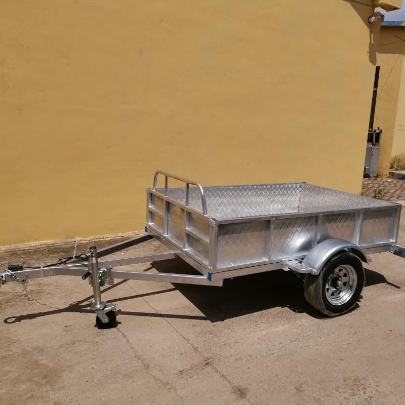 Aomai Custom Hot-Dip Galvanized Box Trailer - Small Cargo Transport with Fence
