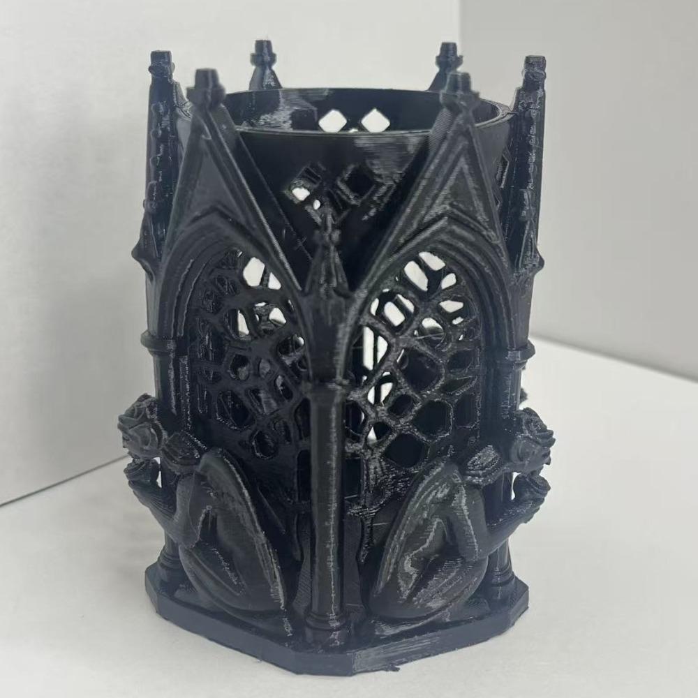 

Vintage 3D Printed Pen Holder Unique Storage Decor Art Figurine Desk Organizer Office Decor чорний