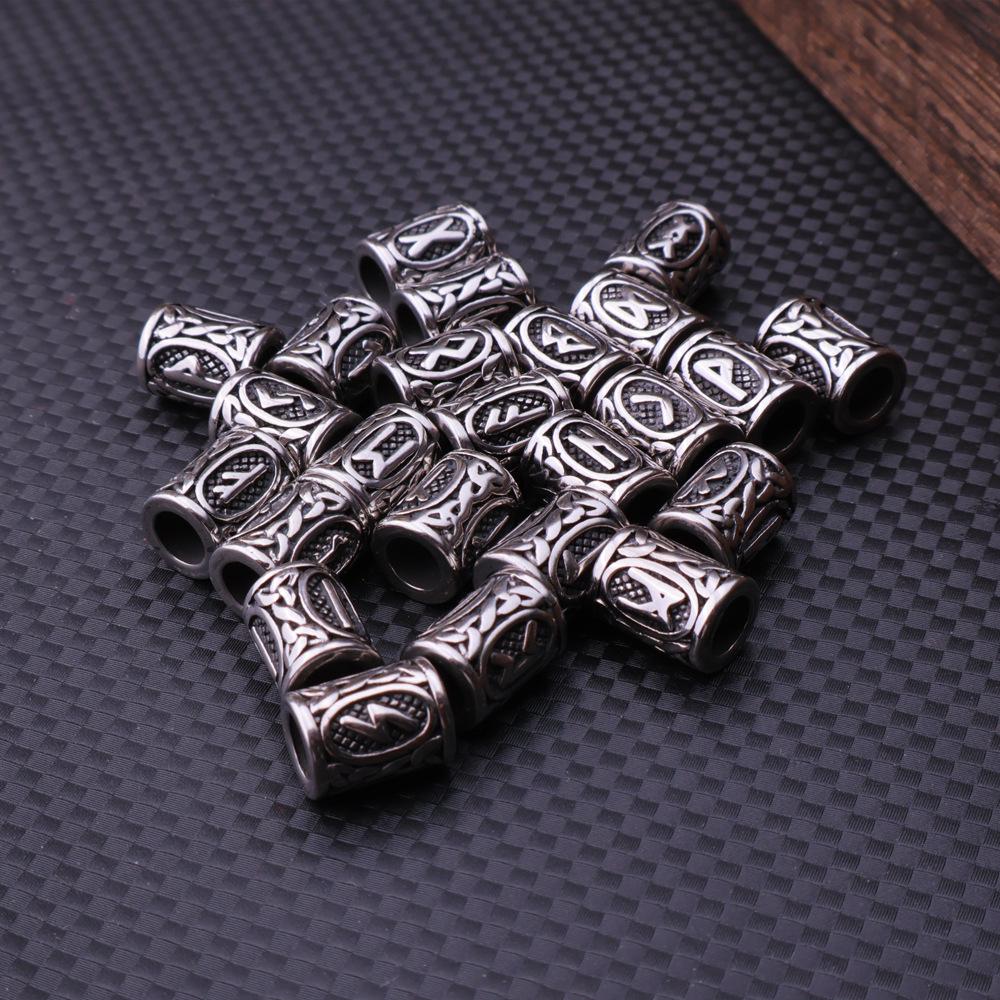 Nordic Viking Rune Titanium Steel Retro Beads