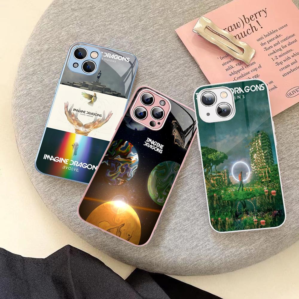 Imagine Dragons Phone Case Tempered Glass For iphone 14 13 12 11 Pro Mini XS MAX 14Plus X XS XR Fundas
