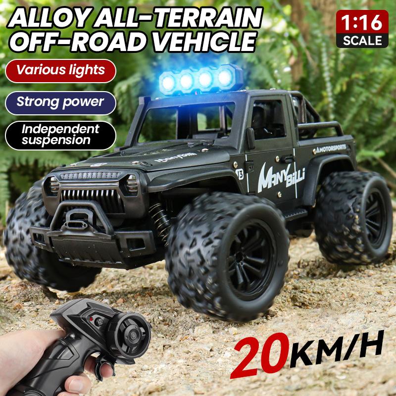 1/16 Off Road RC Car 2.4G Remote Control Climbing Drift Model With LED Light Educational Toy For Boys