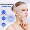 Bandagem de emagrecimento facial de dois andares, cinto de levantamento facial, cinta de emagrecimento facial em linha V, tensor de queixo duplo, ferramenta de máscara facial de tira fina