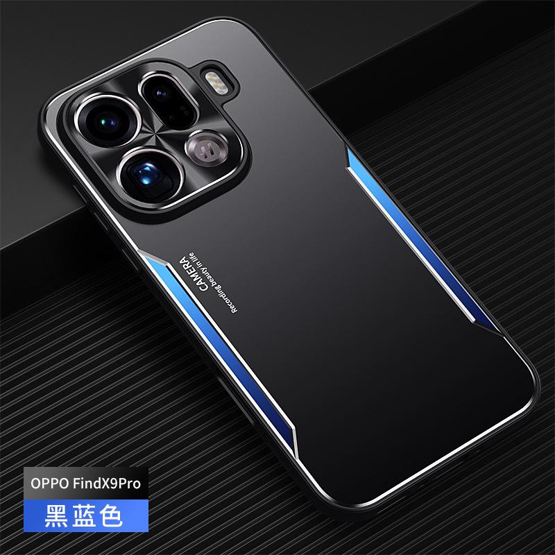 Applicable to OPPO FindX9Pro metal blade mobile phone case FindX8Ultra matte FindX8 protective case