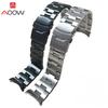 Massives Edelstahlarmband 20 mm 22 mm gebogene Ende Faltschließe 3 Zeiger Herren Ersatzarmband Armband Uhrenzubehör