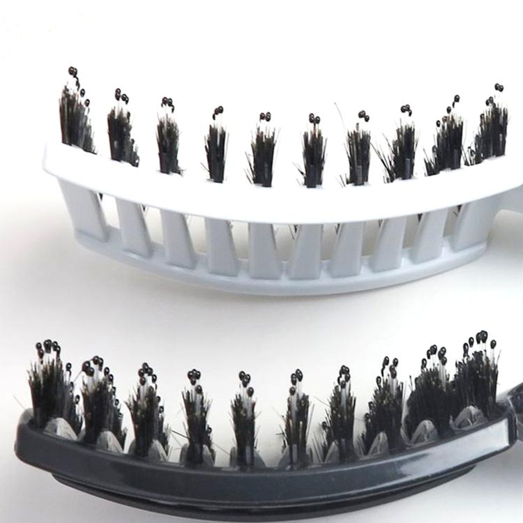 Anti-static Heat Curved Vent Comb Barber Salon Hair Styling Tool Hair Brush Boar Bristle for Detangling All Hair Types 1 Piece
