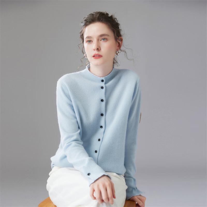 Fanzhen Women's High-Neck Cashmere Cardigan