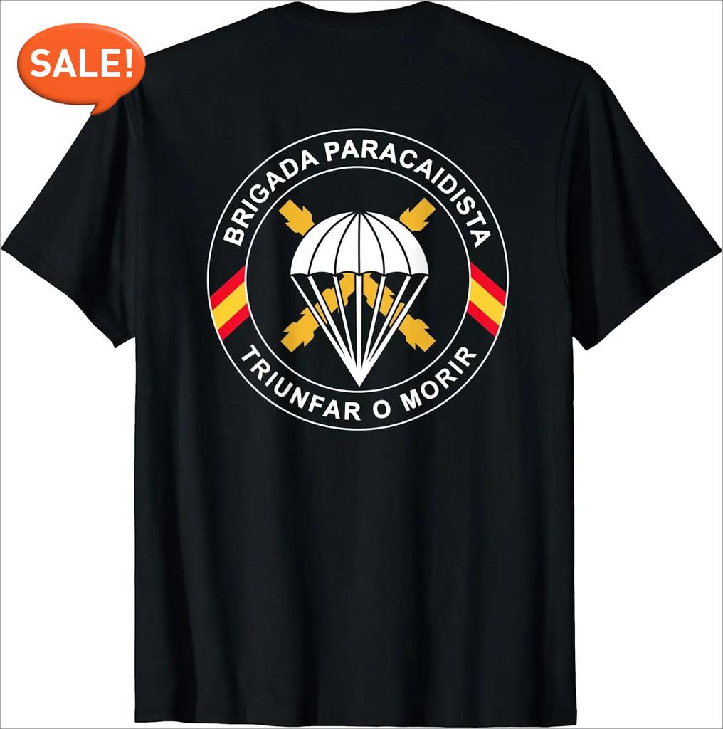 Maglietta a Maniche Corte Casual 100% Cotone Bripac Brigata Paracadutisti Esercito Paraca