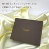 [Couth] Mini Wallet, Small Wallet with Coin Purse, Genuine Leather, L-Shaped, Zipper Closure, Mini, Compact, Small, Ribbon, Gold (Gold)