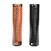 1 Pair Vintage PU Leather Lockable MTB Handlebar Grips PU Leather Grips Bicycle Handlebar Grips