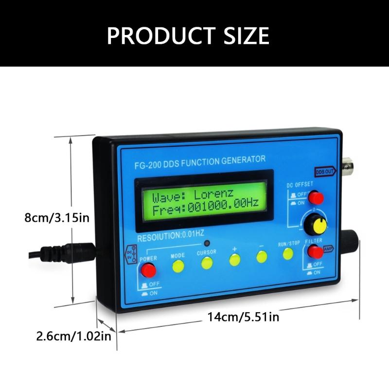 Frequency Generator 0.01Hz-500kHz Signal Generator Ideal for Oscilloscope Calibration Audios Testing Waveform Generator
