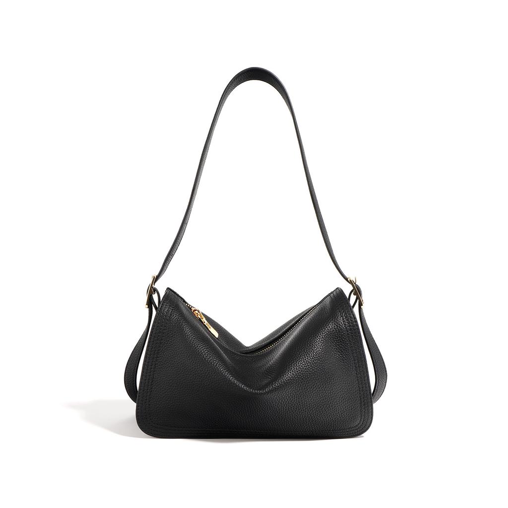 New textured first-layer cowhide bag 2025 spring commuter versatile shoulder messenger bag bag