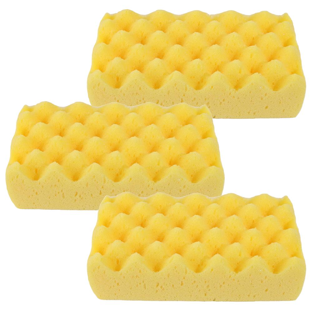 Bloc Spumă Mare pentru Spălarea Mașinii Curățare Caroserie Îndepărtare Pete Model Ondulat de Înaltă Densitate Burete Absorbent de Apă Instrument pentru Îngrijirea Vopselei Auto