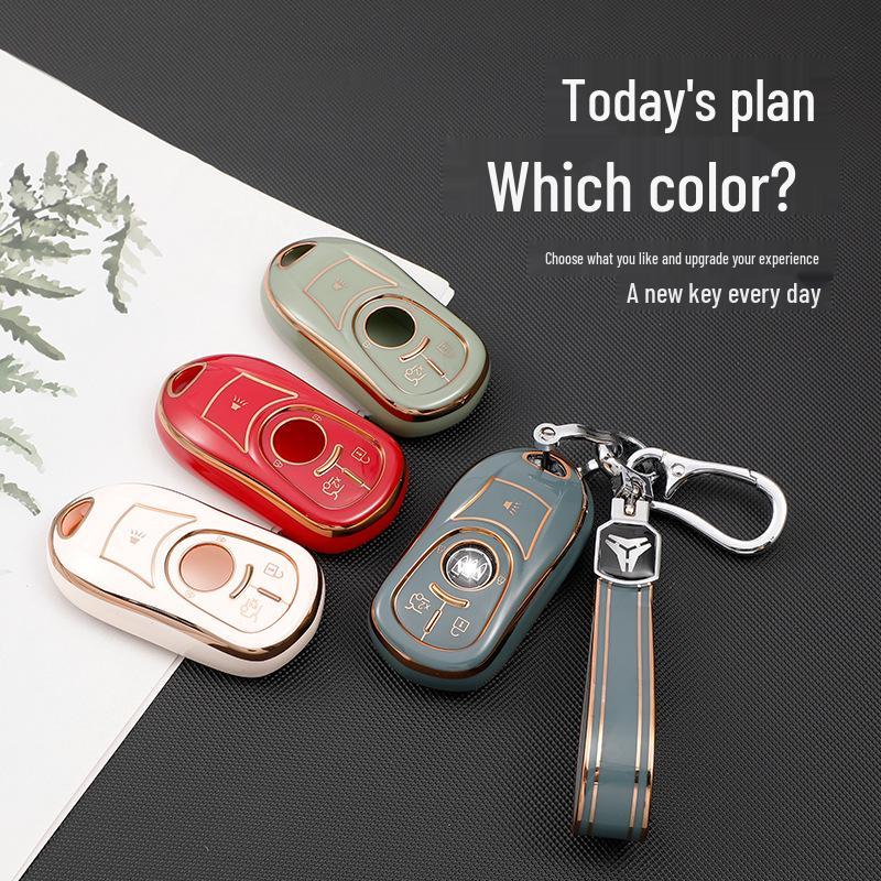 Buick Envision Key Cover for Encore GX, Regal, LaCrosse, GL68 - Decorative Car Bag Shell with Buckle