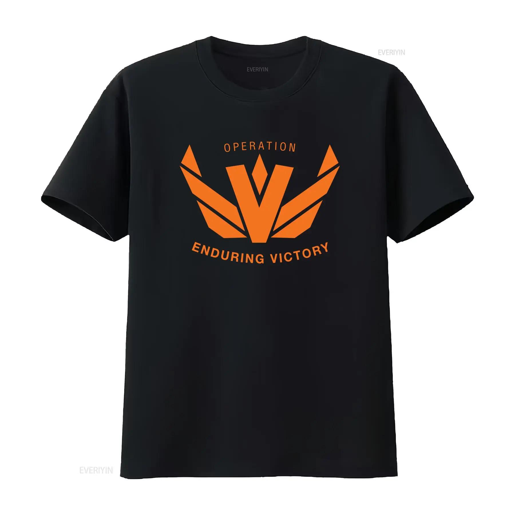 New Operation Enduring Victory T Shirt Funny Design American Sizes S 5XL vintage Washed Breathable Slightly designer clothes ... S разноцветный