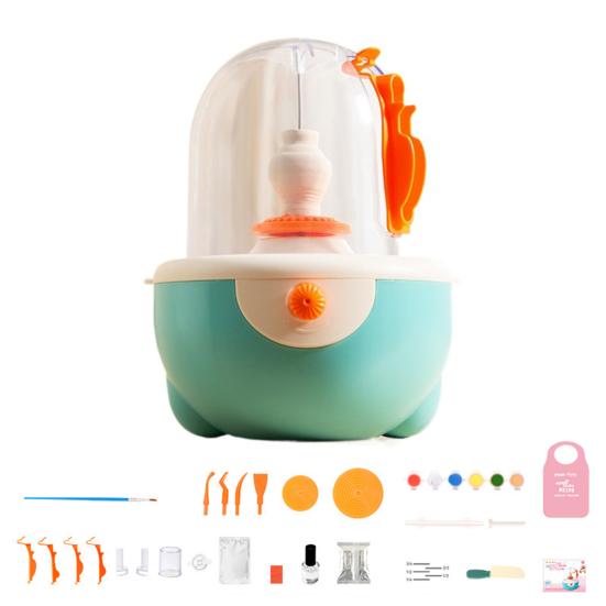 Dětská elektrická hračka na kolo s hrnčířskou keramikou Elektrická kutilská činnost vyřezávání z hlíny Stroj na výrobu keramiky Vzdělávací hračka na keramiku Batolata Chlapci Dívky současnost