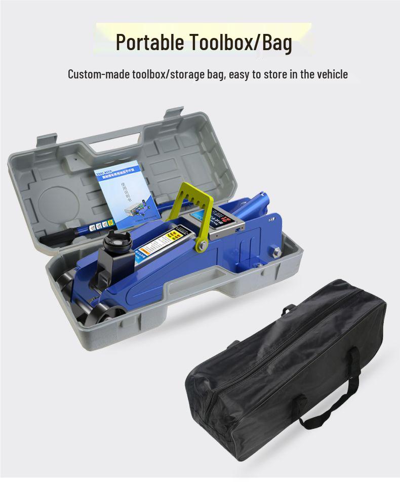 Horizontal Hydraulic Jack for Auto Repair: 3, 4, 5 Ton Capacity - Ideal for Small Cars, Trucks, and Tire Changes.