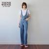 Women's Casual Straight-Leg Denim Jumpsuit
