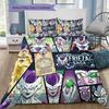Frieza Pattern Bedding Quilt Set Quilt Cover Pillowcase Home Birthday Gift(1 * duvet cover + 2 * pillowcase, without core)