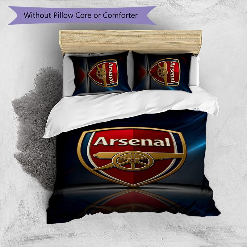 3pcs A-Arsenal3 Design Cover Set - HD Printed Bedding with 1 Cover and 2 Pillowcases - Perfect for Home and Dorm Decor