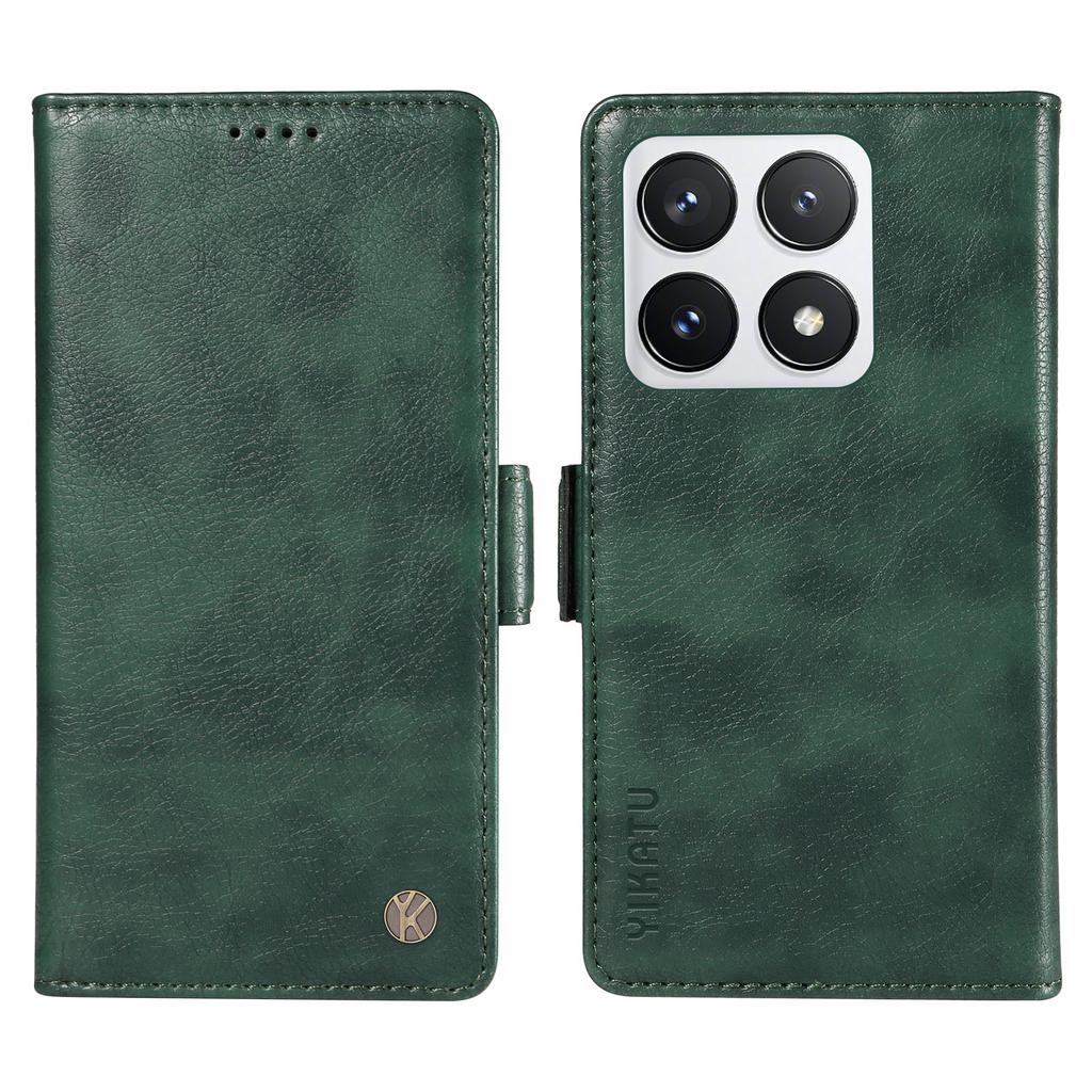 YIKATU YK-007 For Xiaomi 14T Pro Case Side Buckle PU Leather Phone Cover Litchi Texture